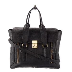 3.1 Phillip Lim Black Leather Shoulder Bag
